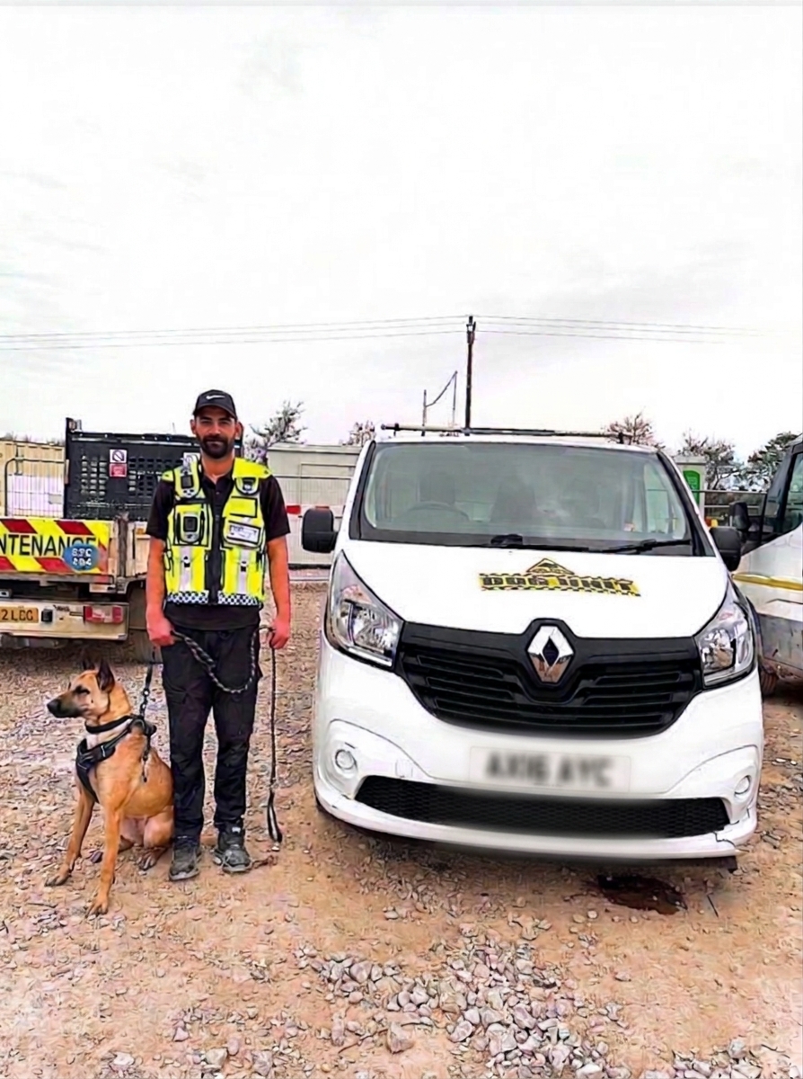 Professional K9 security dog and handler